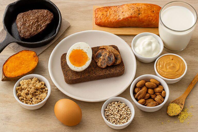 biotin rich food placed together