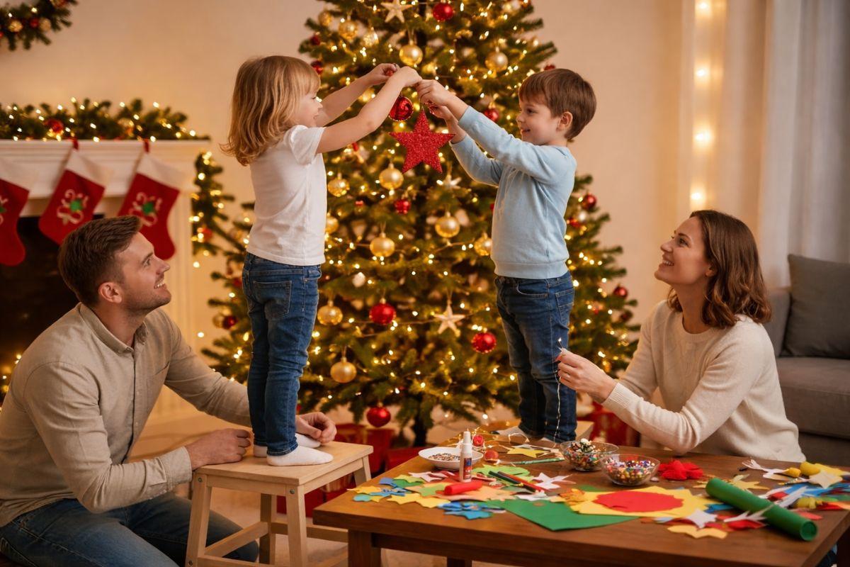 involving children in christmas decorations