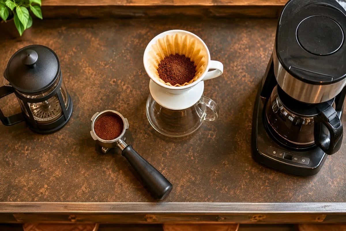 ground coffee brewing methods