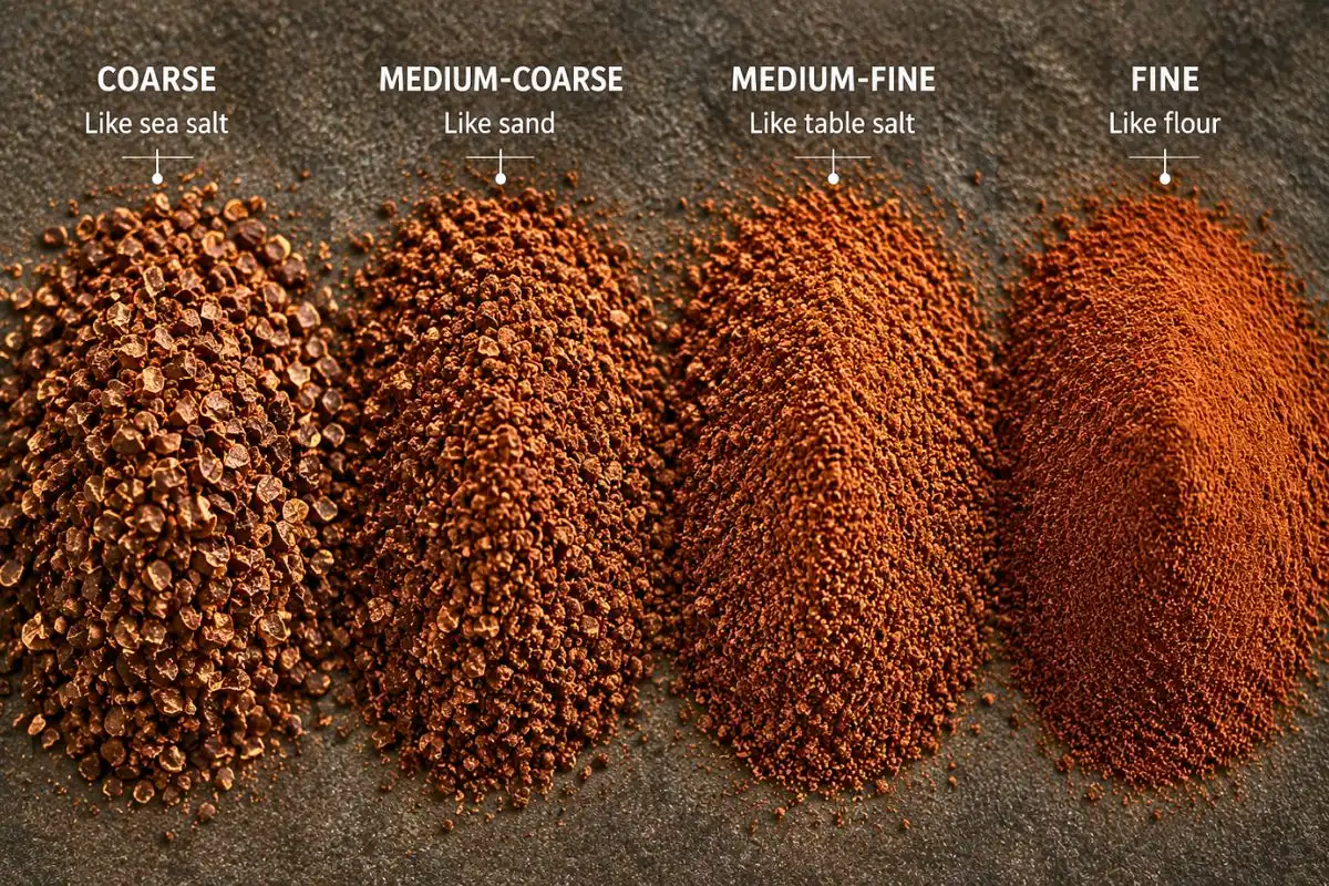 ground coffee grind sizes comparison