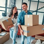 couple moving home in london