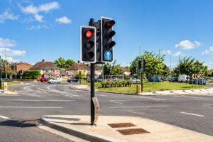 traffic lamp on a road
