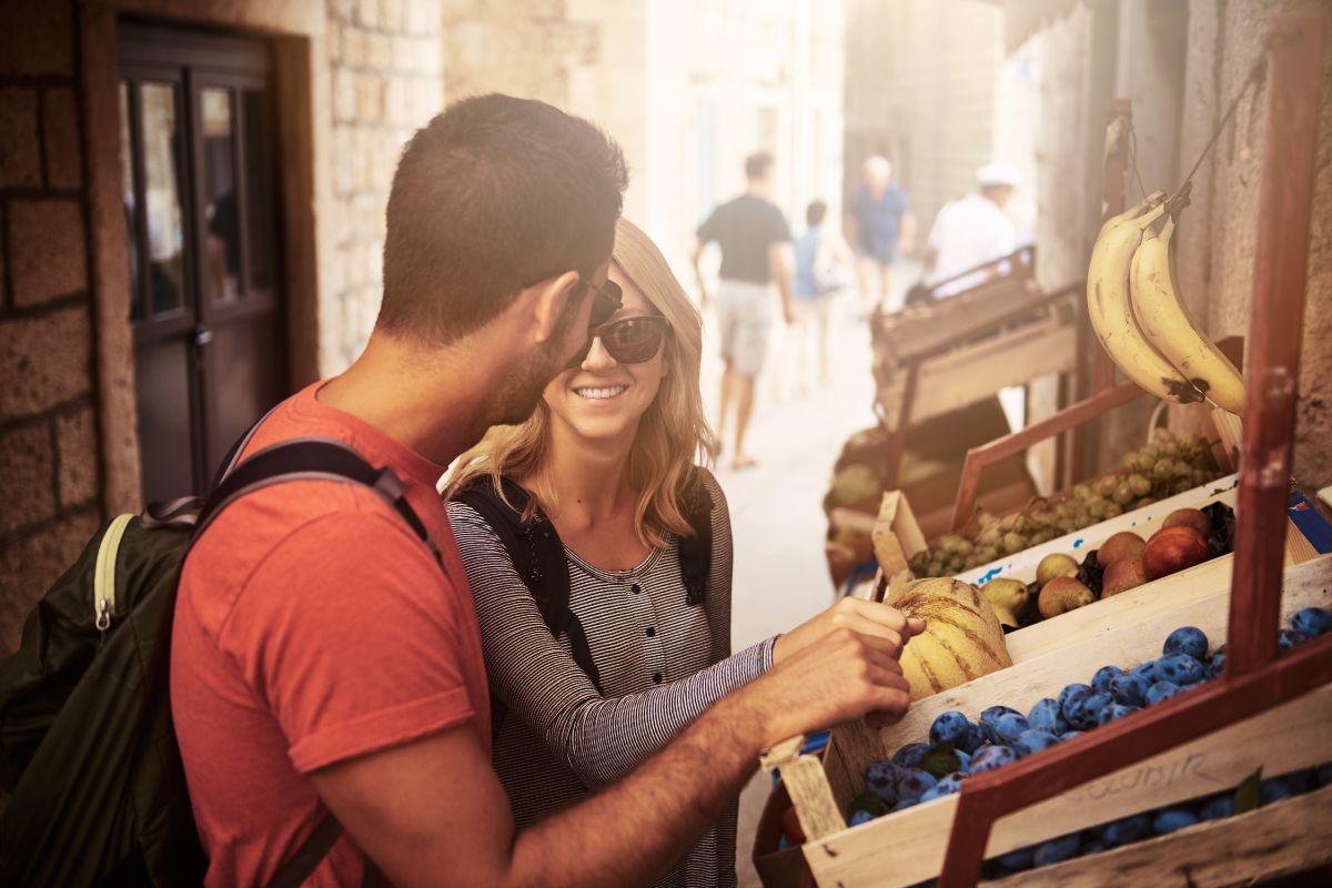 local market or food hall fun date idea